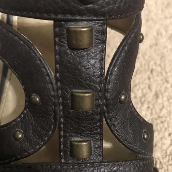 American Eagle Chocolate Brown Studded Cork Heels - Picture 8 of 12